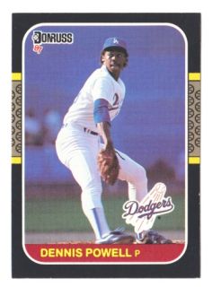 dennis powell 1987 donruss leaf 499 1 total card in good condition