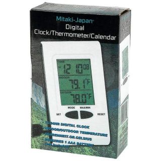 Mitaki Japan Digital Clock Thermometer Calendar Indoor Outdoor Weather