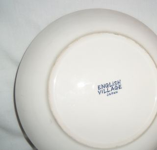 Vintage Decorative Blue and White English Village 9 ¼ Porcelain