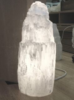 Selenite Tower Lamp LRG 6 lb 5 ounce Beauty 10 inches Tall  FREE