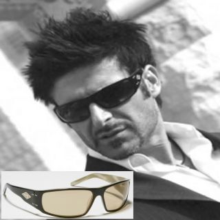 New $90 Gatorz Viper Sunglasses Black Cream Grey Lens