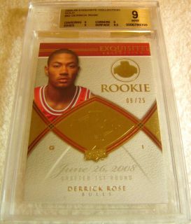 Derrick Rose 4 Card Rookie Collection Exquisite Gold Logo Jersey Patch