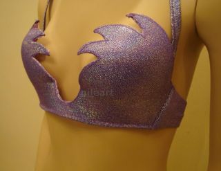  Hand Made Belly Dance Violet Solid Bra Dina Bra Mega Sale