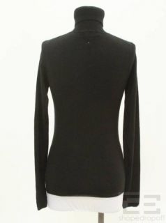 Derek Lam Black Cashmere Silk Turtleneck Sweater Size M