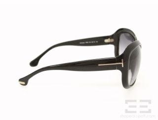 Tom Ford Black Large Round Frame Veronique Sunglasses TF82