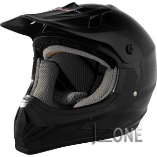 Vcan Motorcycle Offroad Dirt Bike Bluetooth Helmet Glossy Black Dot s
