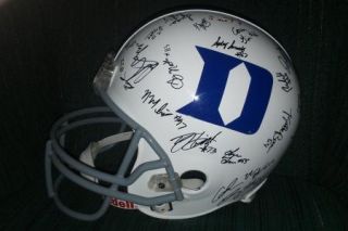 2012 DUKE BLUE DEVILS team signed Football Helmet  CERTIFICATE   PROOF