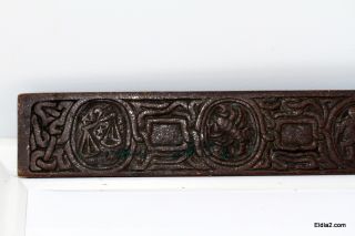 bronze zodiac blotter end 19 inches in length and 2 inches in width