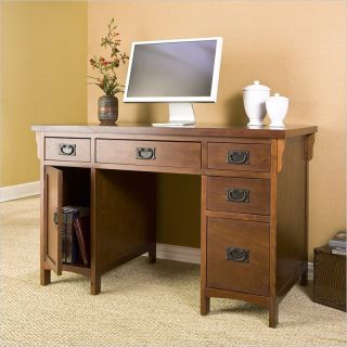  Mission Home Office Wood Computer Desk in Mahogany [153189
