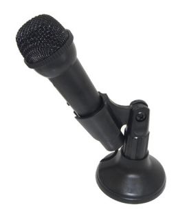 Mini 3 5mm Stand Mic Microphone for Desktop Laptop PC