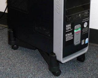  retail box computer case stand w 5 casters color black part st 001 bk
