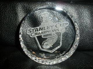 Detroit Red Wings 2008 Stanley Cup Waterford Crystal Hockey Puck