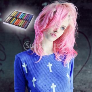 24pcs /set Colorful Temporary Hair Chalk Hair Color Pastels Hairstyle