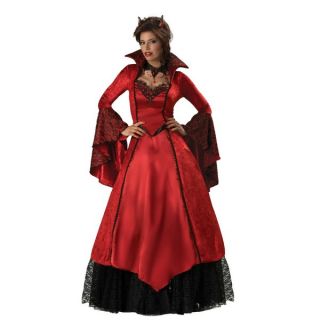 E81 Medieval Devil Dracula Vampire Renaissance Dress Gown Halloween