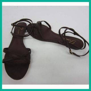Delman Womens Syera Strappy Sandal, Dark Brown 11 M US Nwb Rtl $250