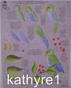 Donna Dewberry One Stroke Gold Finch Parrot Worksheet