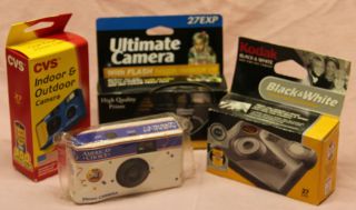 Lot of 4 Expired Disposable Cameras 35mm Color B W