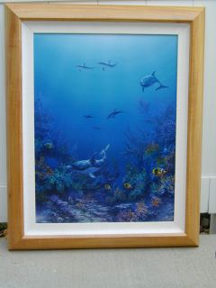 David Miller Original Oil Painting Dolphin Hideaway
