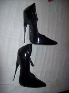 Black Devious Super High Heel Stiletto Heels Size 6