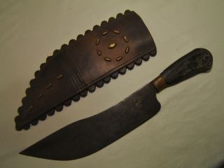 Antique Mexican Bowie Knife, 19th Century?Large, Guillermo, made in