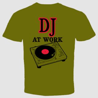 DJ T Shirt Retro Music Funny Cool Turntable Hip Hop Clubbing Wear Head