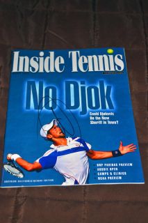 Novak Djokovic Signed Inside Tennis Magazine SoCal Ed