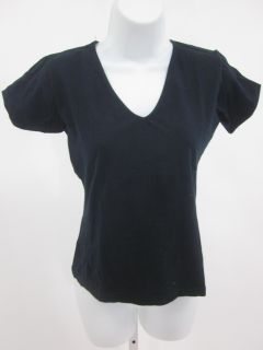 you are bidding on a dkny jeans navy short sleeve v neck shirt top in