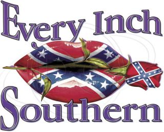 Dixie Tshirt Every Inch Southern Belle Redneck Rebel Rose Country