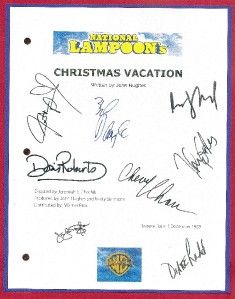 CHRISTMAS VACATION MOVIE SCRIPT RPT SIGNED BY 7X CHEVY CHASE, JOHNNY