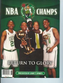 2008 Boston Celtics NBA Champs Return to Glory Magazine Tribute