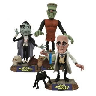 Diamond Select Toys Mad Monster Party Action Figure Set of 3 Brand New