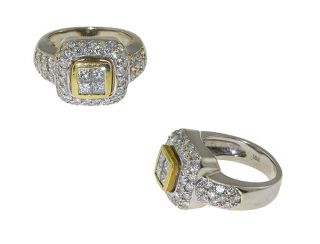  12a 4p eastern estate 18k 2 tone ladies diamond right hand ring