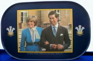 Lady Diana Prince Charles Marriage Tea Tray 1981 Pretty