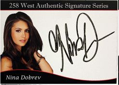 Card Autograph Set Vampire Diaries Nina Dobrev Elena