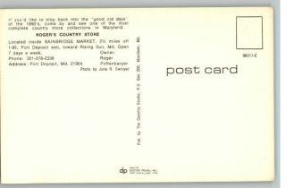 Postcard Rogers Country Store Port Deposit Maryland