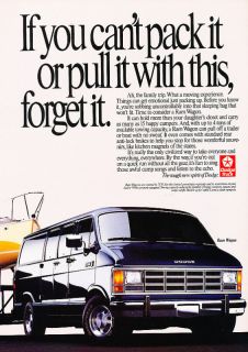 1990 Dodge RAM Van Wagon Vintage Advertisement Ad P54