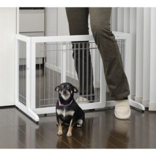 Richell Freestanding Pet Gate Small Dog Gate White Pet Gate