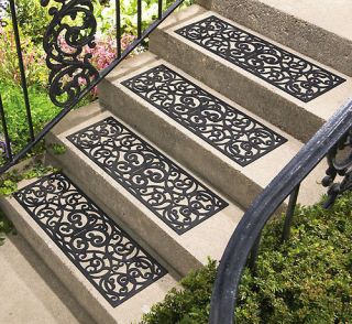 Set 4 Butterfly Design Stair Treads Outdoor Rubber NEW B0762