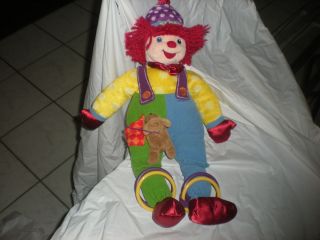 Gymbo Gymboree Plush Clown Toy 20 2004 Rings Crinkle Baby Dog