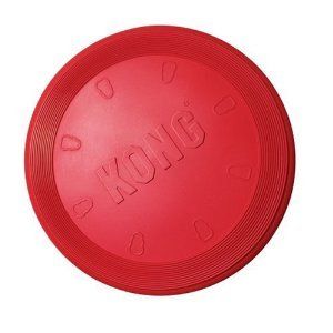 Kong Rubber Flyer Dog Toy Frisbee Chew Proof Dog Disc