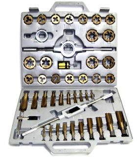 45 PC Tap and Die Set SAE Tungsten Steel Titanium Tools
