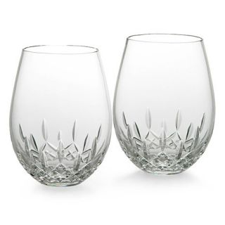 Waterford Lismore Nouveau Stemless Deep Red Wine Glasses $440 Item
