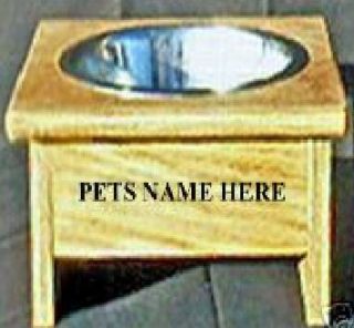 Elevated 8 Single Dog Bowl Feeder Med Pet Free Names