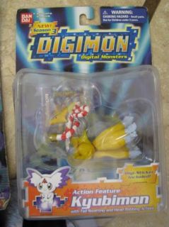 Digimon Action Figures Toy Ban Dai Kyubimon New in Pkg