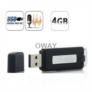 4GB USB Pen Disk Flash Drive Spy Digital Audio Voice Recorder Up to 70