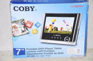 Coby TFDVD7052 7 Inch Portable Tablet DVD/CD/ Player   Black