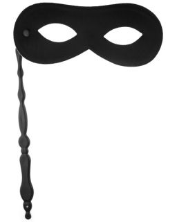 This mask is simple and mysterious. The Domino Lorgnette Mask is black