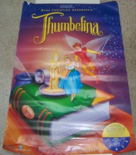  Poster for the 1994 movie THUMBELINA; Don Bluth / Warner Brothers
