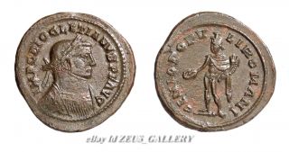 Emperor Diocletian Large Follis Genius of Rome Ancient Roman Coin