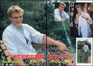 Dolph Lundgren in Japan 1986 JPN Pinup Picture clippings 2 Sheets